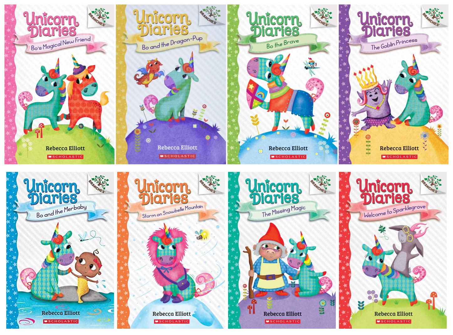 Unicorn Diaries Series 8 Books Set (Book #1 - #8): Rebecca Elliott ...