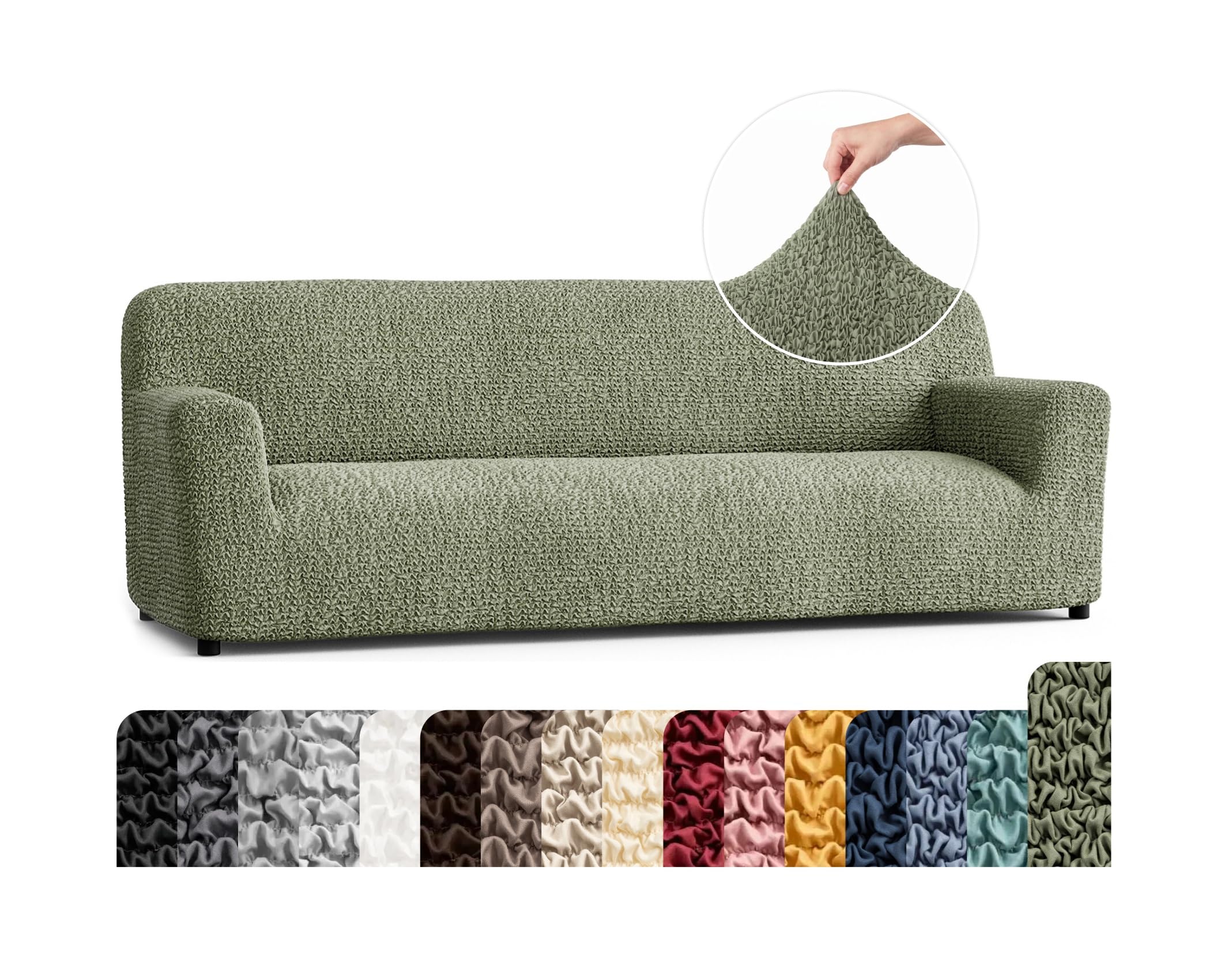 PAULATO Premium Stretch Couch Covers for Sofa - Sofa Chair Cover Washable, Dogs & Pets Friendly