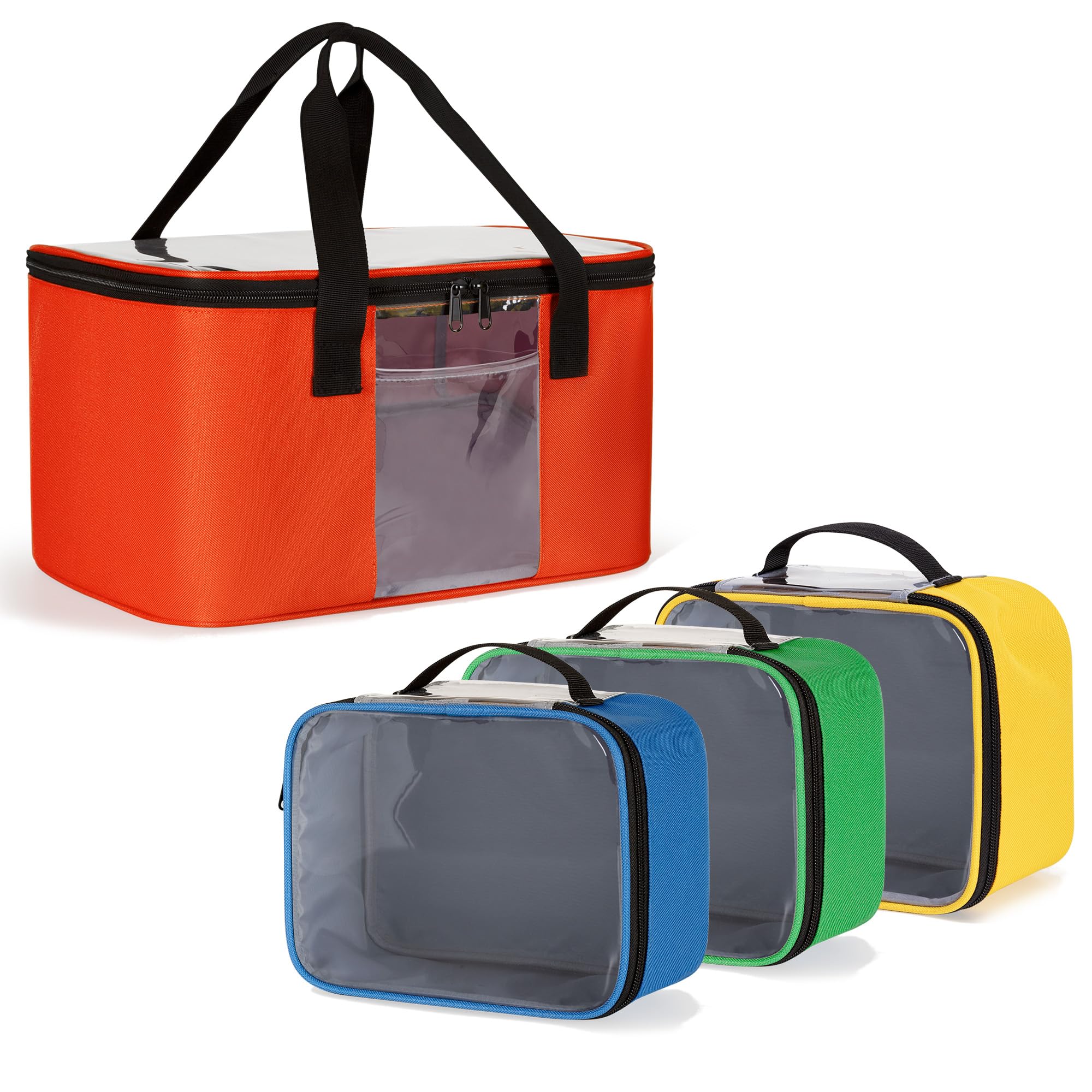 Rexmica 4 Piezas Bolsa de Almacenamiento de Juguetes, bolsa de transporte para Bloques de Construcción, bolsa de almacenamiento para Bloques de Construcción Magnéticos