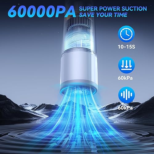 Miniatura 2 de Sellador al vacío portátil inalámbrico de mano con 5 bolsas grandes y 5 medianas bolsas de vacío, bomba automática para conservación de alimentos,