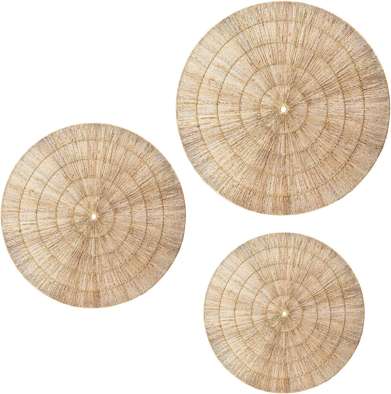 Amazon.com: Geetery 3 Pieces Wicker Wall Decor 32 Inch Oversized Jute ...