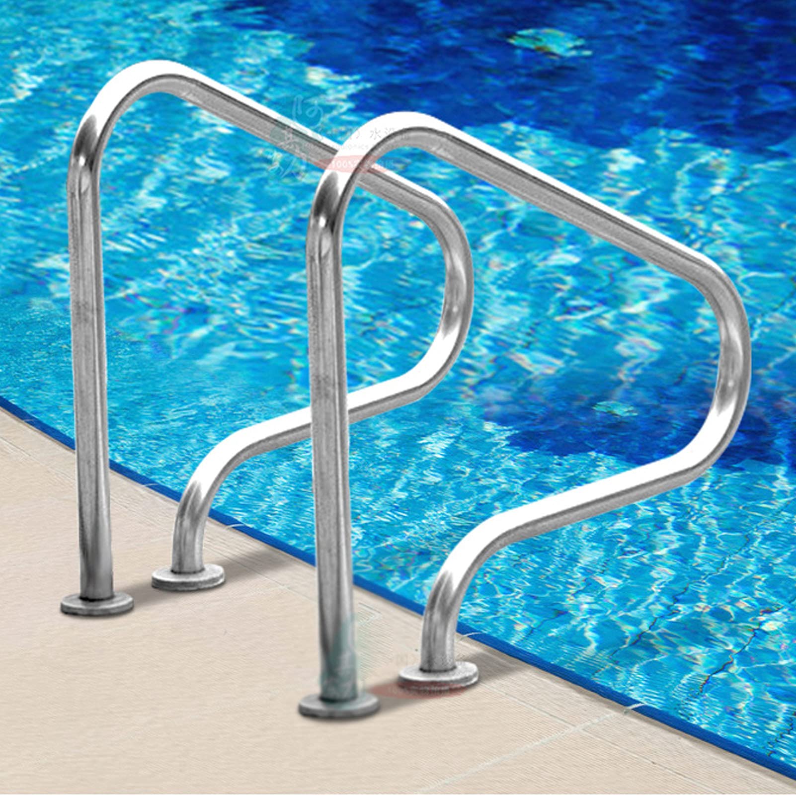 Mains Courantes De Piscine En Acier INOX, 98*81cm Rampe