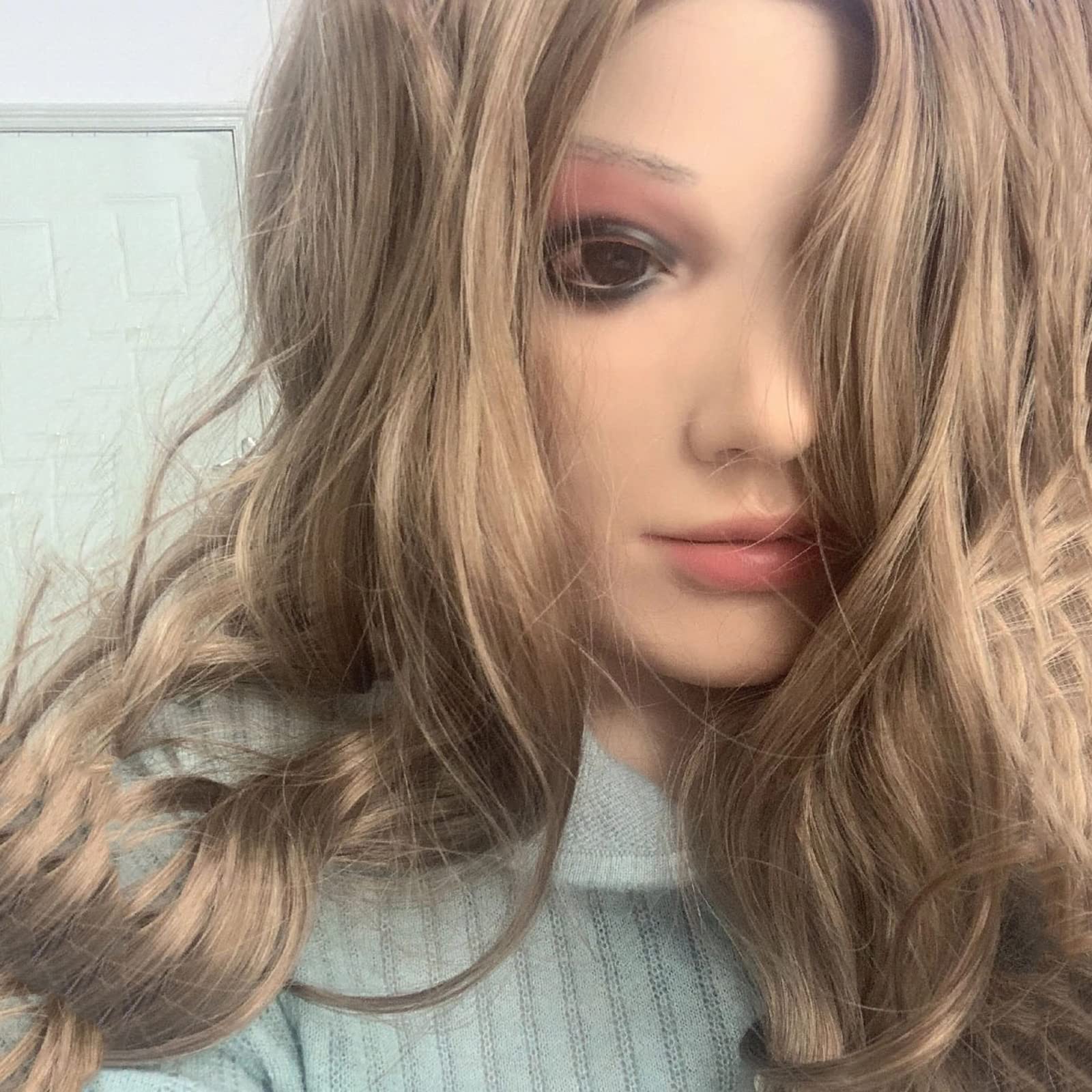 Silikonowa osłona głowy do makijażu, kobieca maska na głowę, idealna dla crossdresserów, osób transpłciowych, Halloween i cosplay
