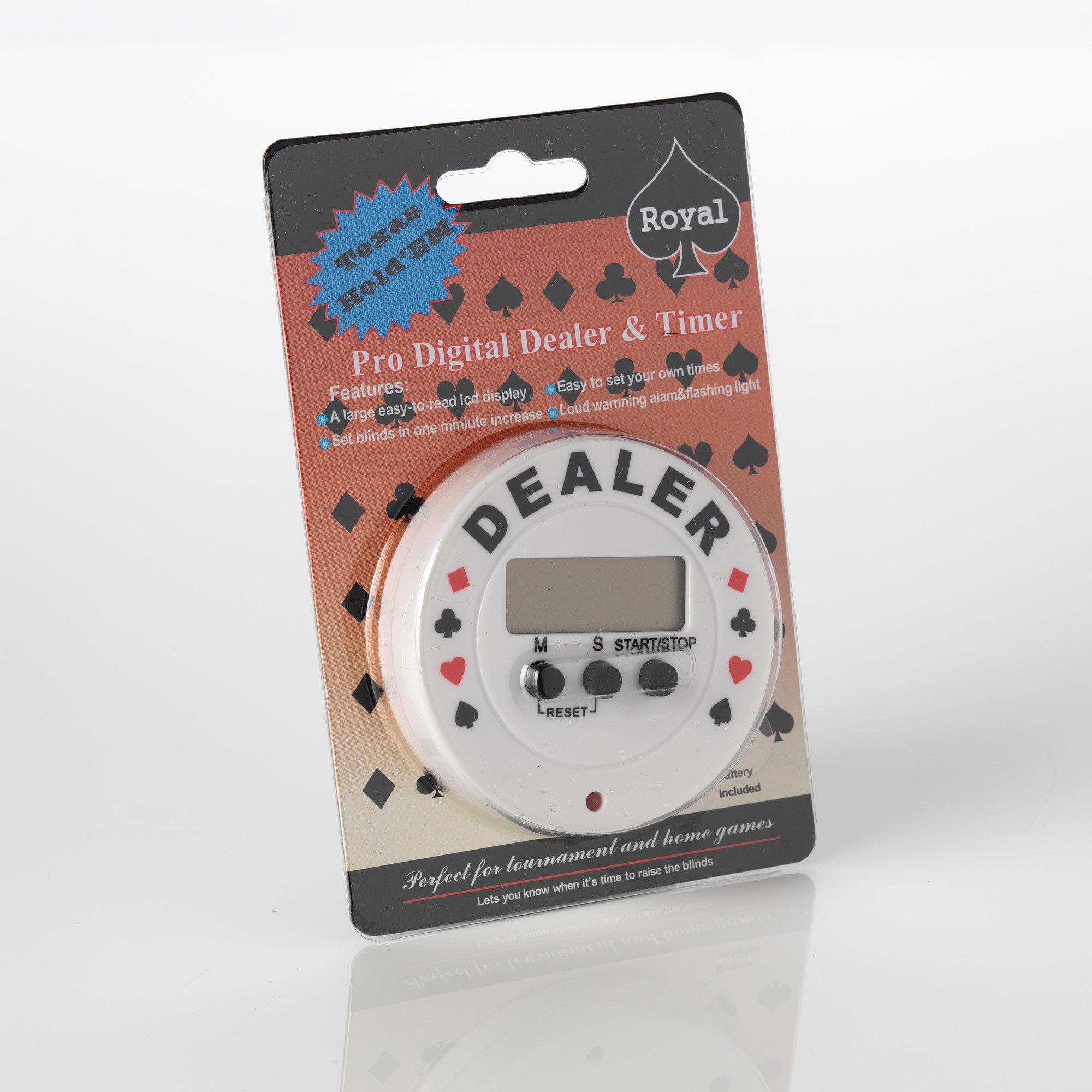 Poker Dealer Button with Timer Clock Game Timer Poker Accessory for Poker Table Poker Games Card Games Night Party