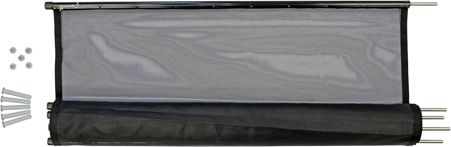 WaterWarden Pool Safety Fence 4' x 12', UL Certified to ASTM F2286 Safety Standards, Removable, Easy DIY Installation, Black Protective Mesh Netting with Black Frames