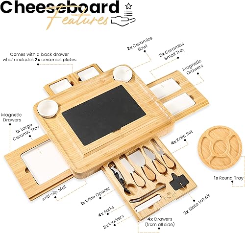 Miniatura 2 de Le Dessu Tabla de queso con 4 cajones
