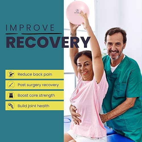 Miniatura 2 de ProBody Pilates Pelota de ejercicio de terapia física, pelota de ejercicio pequeña para entre las rodillas, bola de núcleo de 9 pulgadas, pelota de