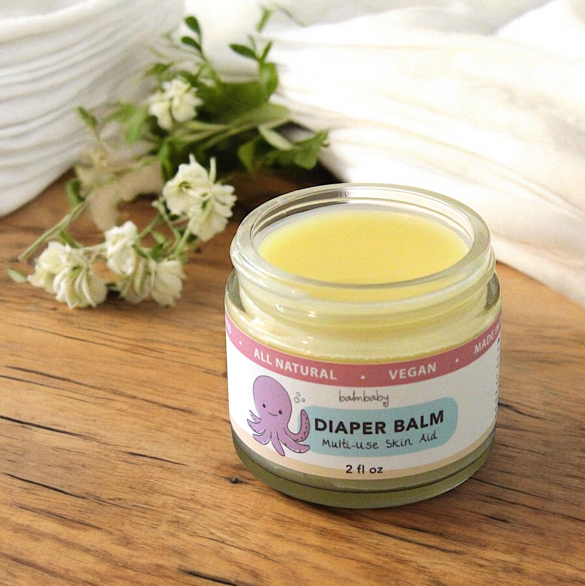 BALM! Baby Juice Those Wipes y bálsamo para pañales, solución concentrada de toallitas de tela + bálsamo para erupciones de pañales para bebé, totalmente natural, seguro para pañales de tela, sin