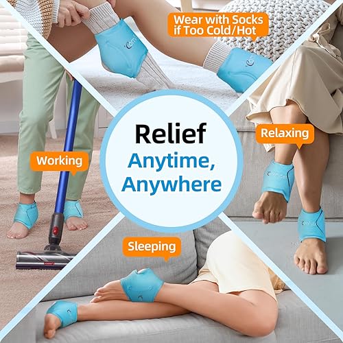 Miniatura 6 de Comfytemp Envoltura de Bolsa de Hielo para Tobillo para Hinchazón, Fascitis Plantar, Alivio del Dolor de Pie, Elegible para FSA HSA, Paquete de Gel