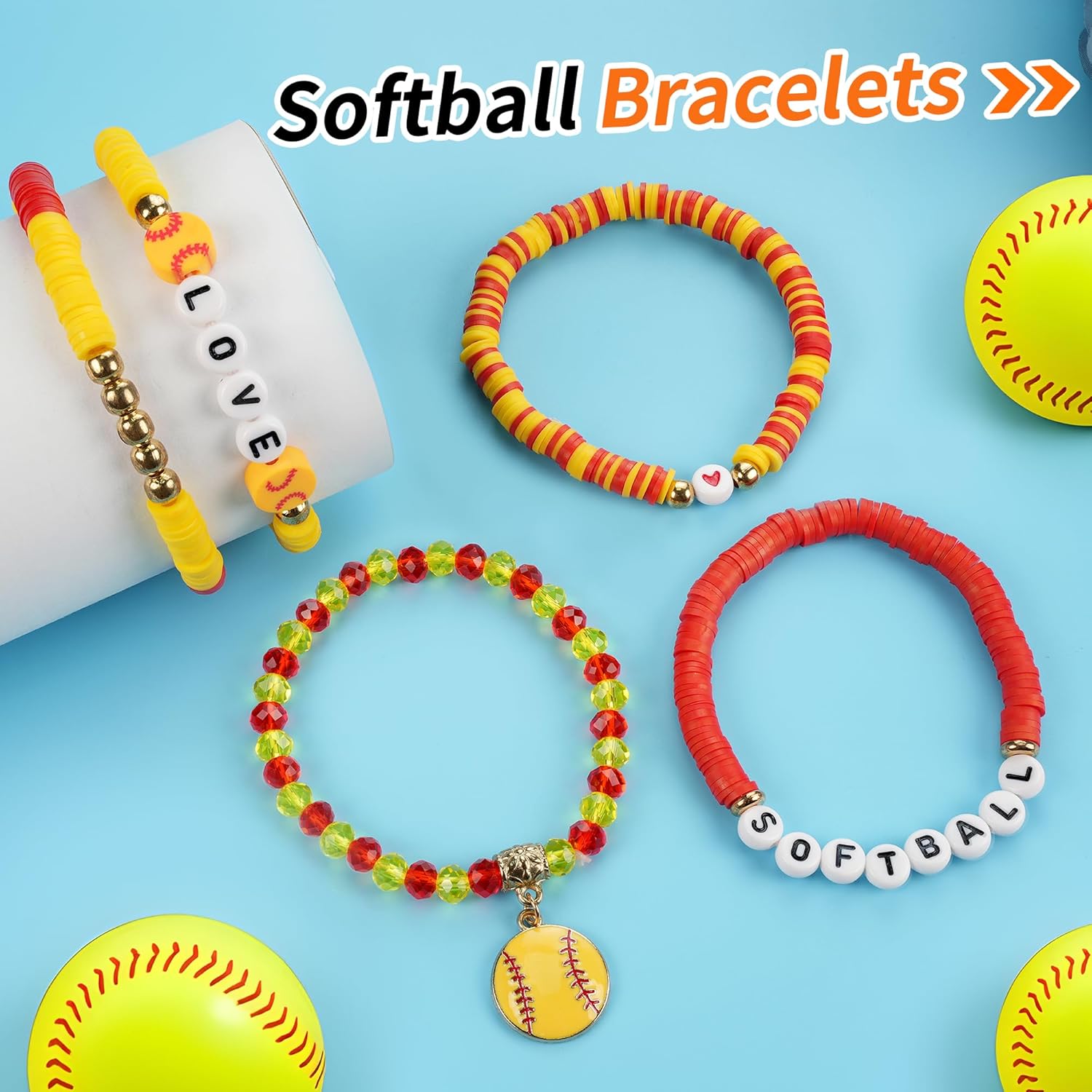 Soccer Softball Gifts for Girls, Game Day Football Bracelets Soccer Softball Bracelet as Sports Team Coaches Fans Gifts, Football Mom Girls Accessories Sport Jewelry as Senior Night Gift - Image 4
