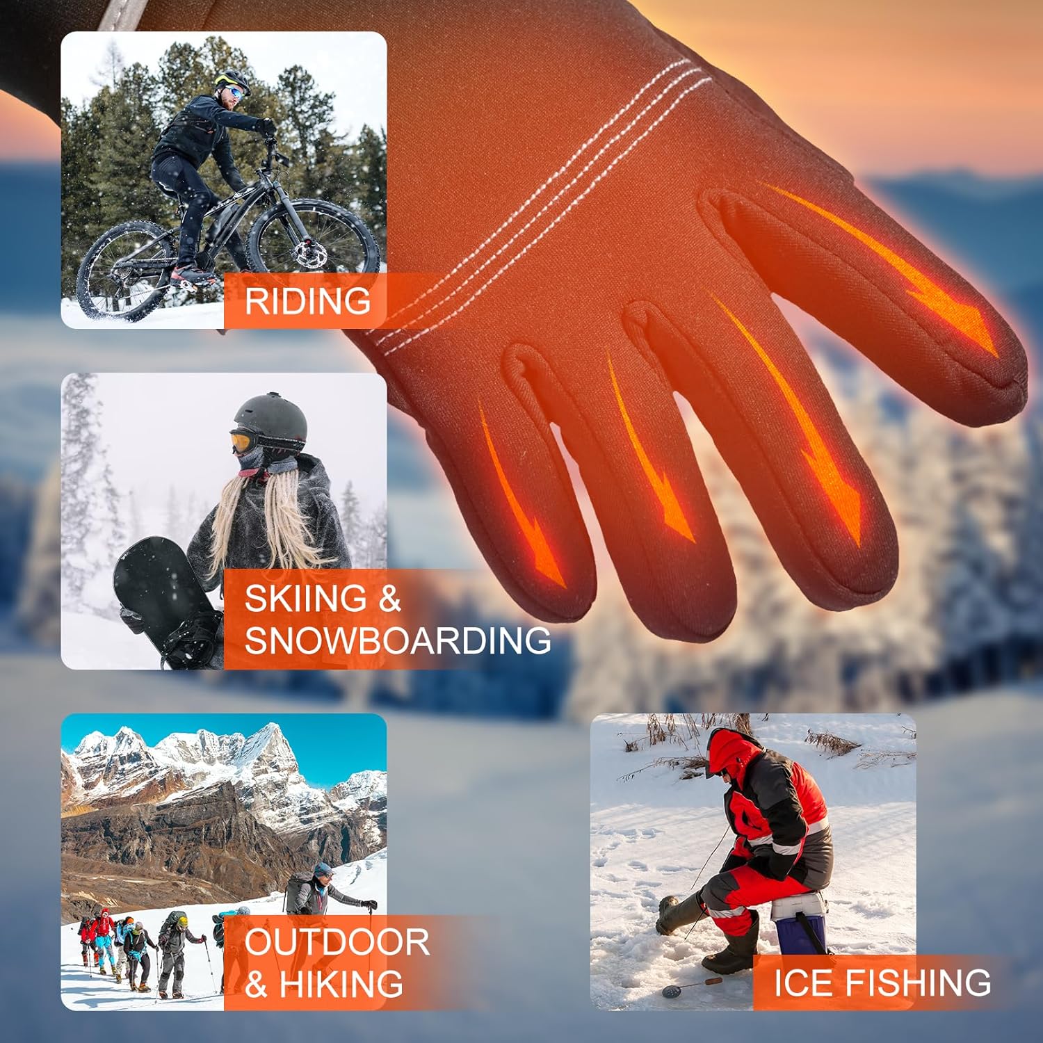 Savior Heated Glove Liners for Men Women,APP Smart Electric Gloves,Rechargeable,Suitable for Driving,Typing,etc. - Image 10