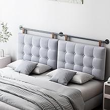Headboards for Queen Size Bed, Button Tufting Headboard Wall Mounted Headboard with Linen Queen Headboard Upholstery for Bedroom(Gray, Queen)