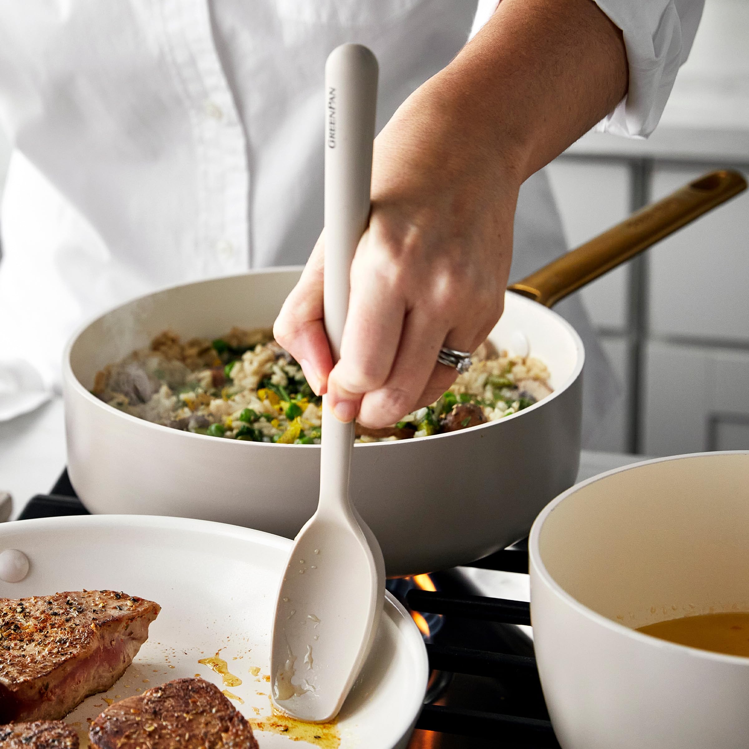 GreenPan Platinum Silikon Ultimate Löffel, Taupe