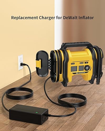 Miniatura 2 de WUKUR Cargador de 13.8 V N557514 compatible con fuente de alimentación DeWalt DCC020IB, repuesto para inflador de neumáticos DeWalt de 20 V,