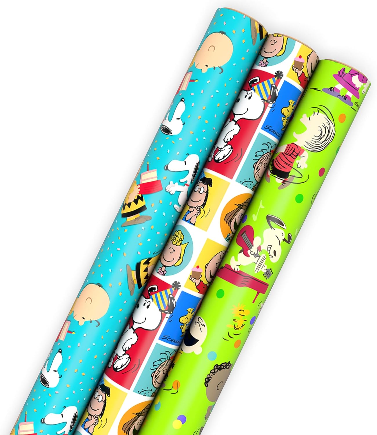 ( similar products) Hallmark Peanuts Wrapping Paper Rolls for Birthdays, Easter, Christmas (Set of 3 ) All Occasion Wrapping Paper