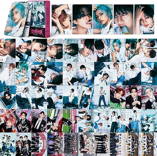 Miniatura 2 de Stray Kids - Tarjeta fotográfica para niños, 55 unidades, diseño de estrella de rock, octavo álbum, tarjeta KPOP Straykids Rock Straykids - Tarjeta