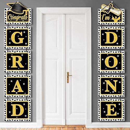 KatchOn, Cartel de puerta de graduación con texto en inglés «Congrats Grad» de 59 pulgadas, sin bricolaje | Cartel de puerta de graduación «I'm