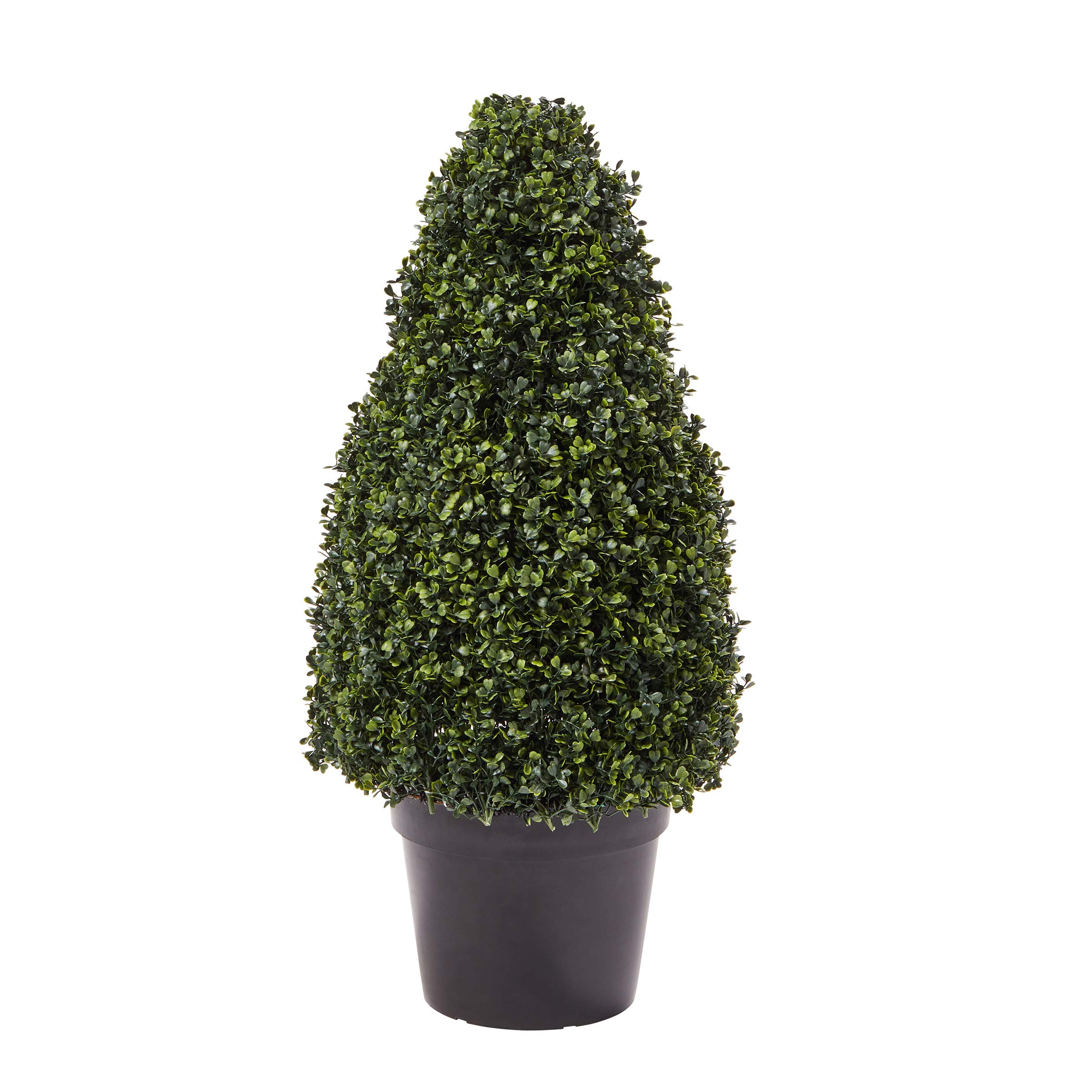 Pure Garden Artificial Boxwood Topiary-36â€? Tower Style Faux Plant in Sturdy Decorative, Realistic Indoor or Outdoor Potted Shrub-Home DÃ©cor
