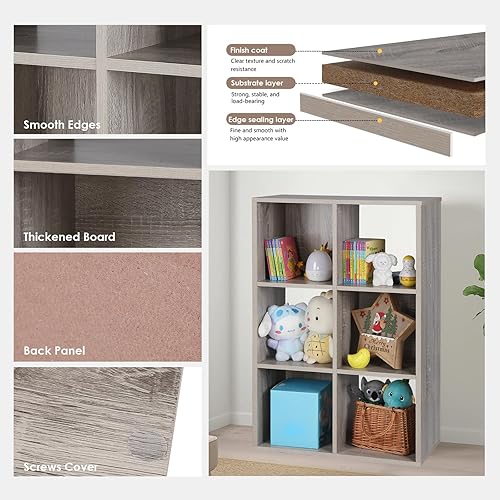 Miniatura 58 de PACHIRA E-Commerce Estantería de almacenamiento de 6 cubos de EE. UU., estante unitario, armario de armario, estante organizador de estantería en
