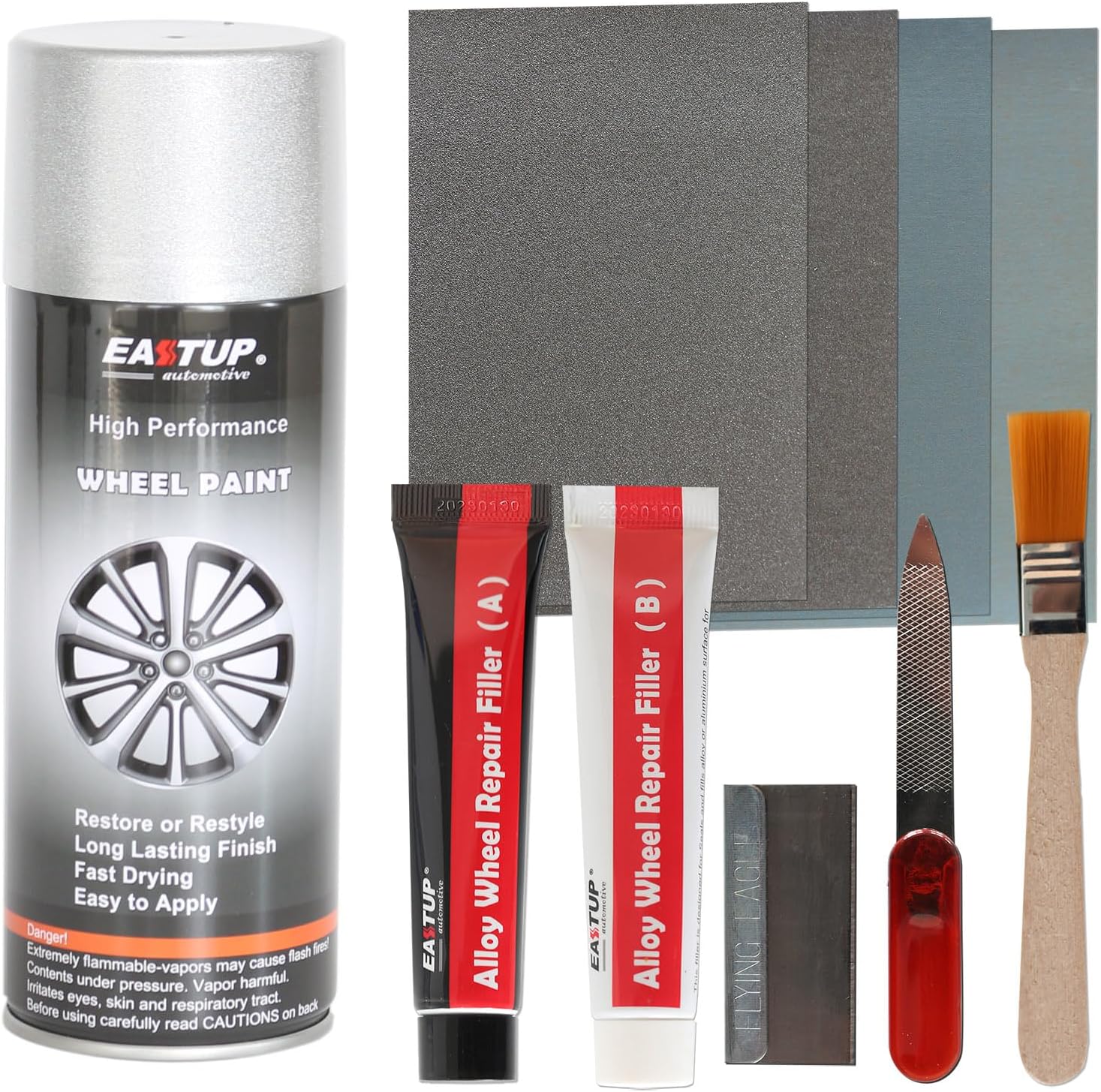 EASTUP Alloy Wheel Scratches Filler Kit Alloy Rim Scrapes Scratches Remover (Without