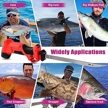 Amazon｜魚用電動フィレナイフ、コードレス魚切り身ナイフ、4枚