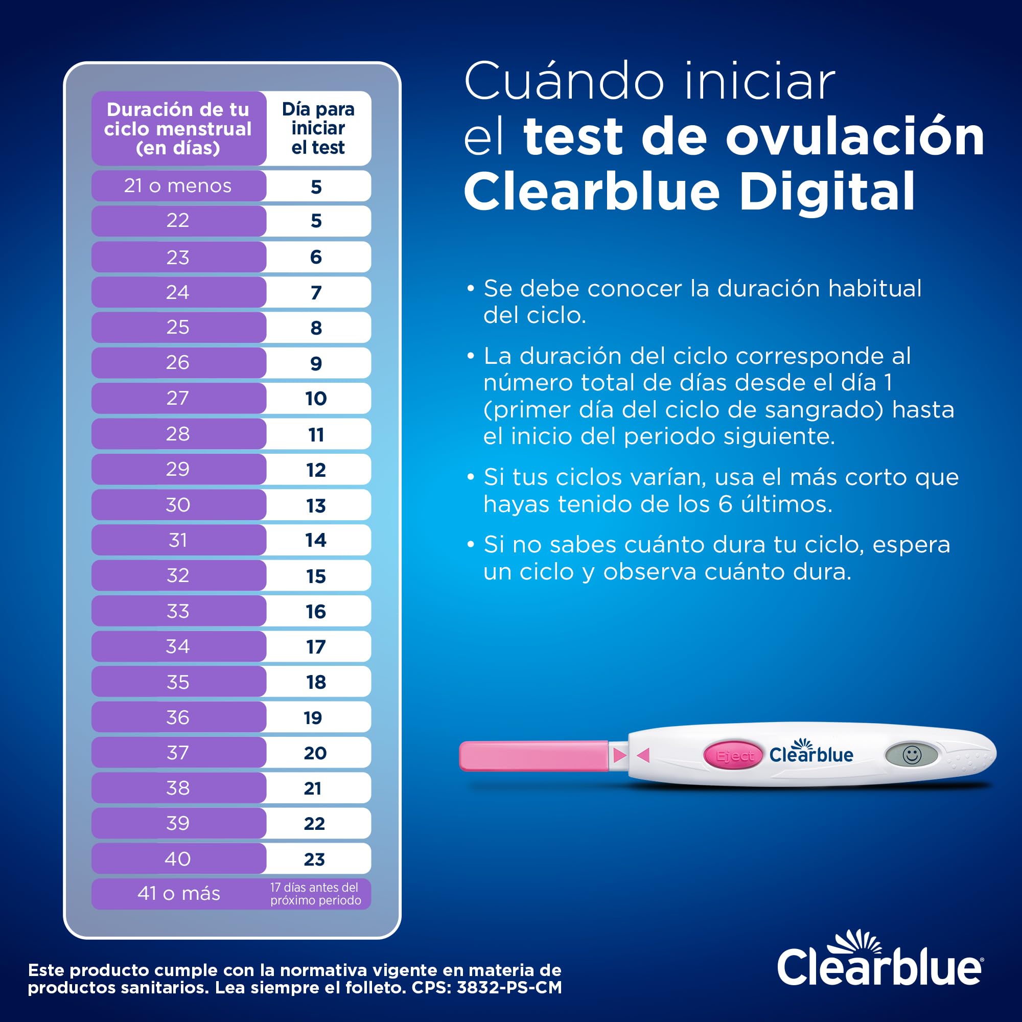 Clearblue Test d'ovulation numérique - 10 tiges de haute précision - Identifie les jours fériés - Résultats clairs sur l'écran - Facile à utiliser - Précision + 99 % - Format amélioré sans plastique -