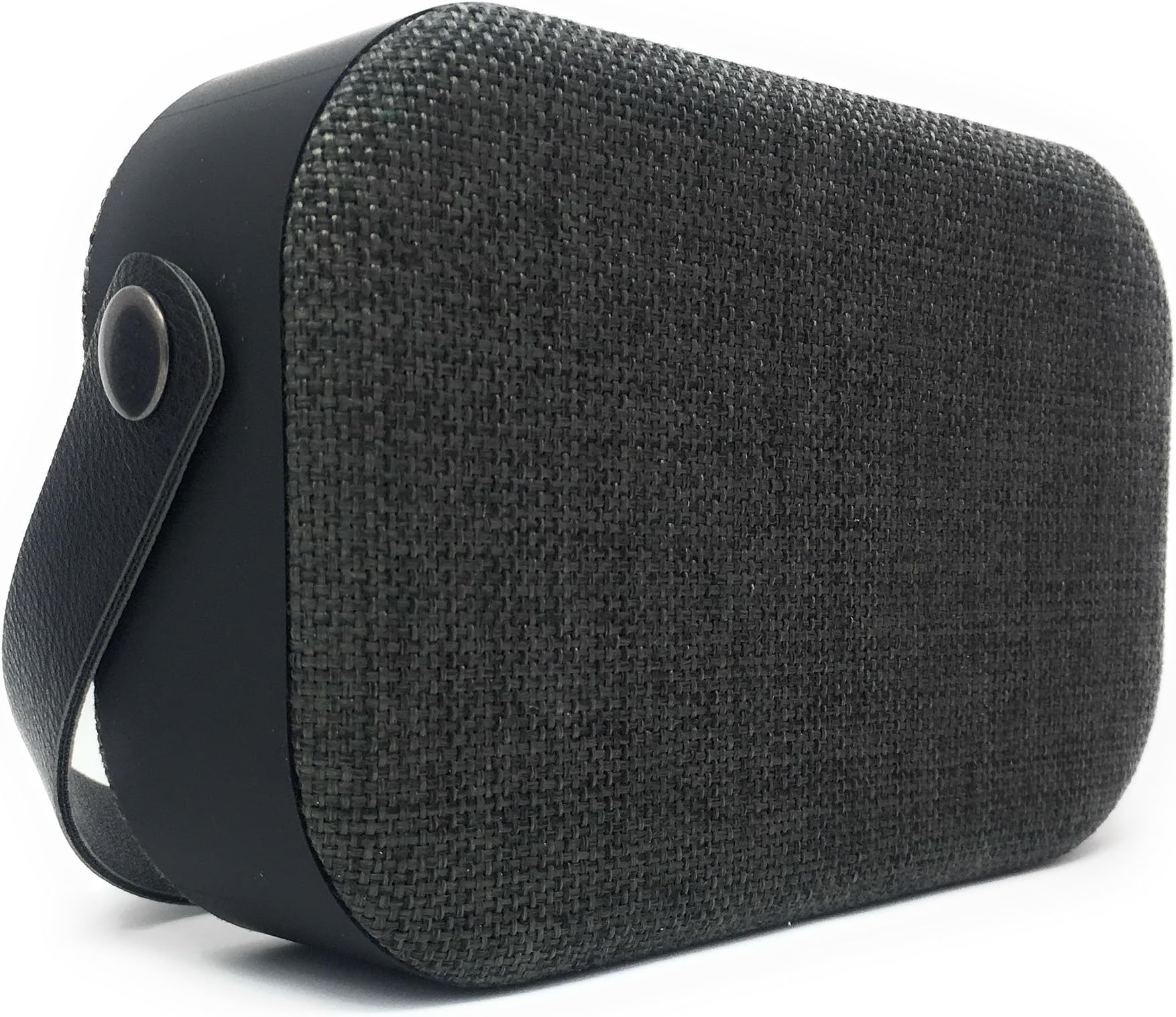 Denver BTS-63 Black Portable Wireless Bluetooth 4.1 Speaker With Dark Grey Fabric, Carry Handle, Rechargeable Battery, USB and Aux-In
