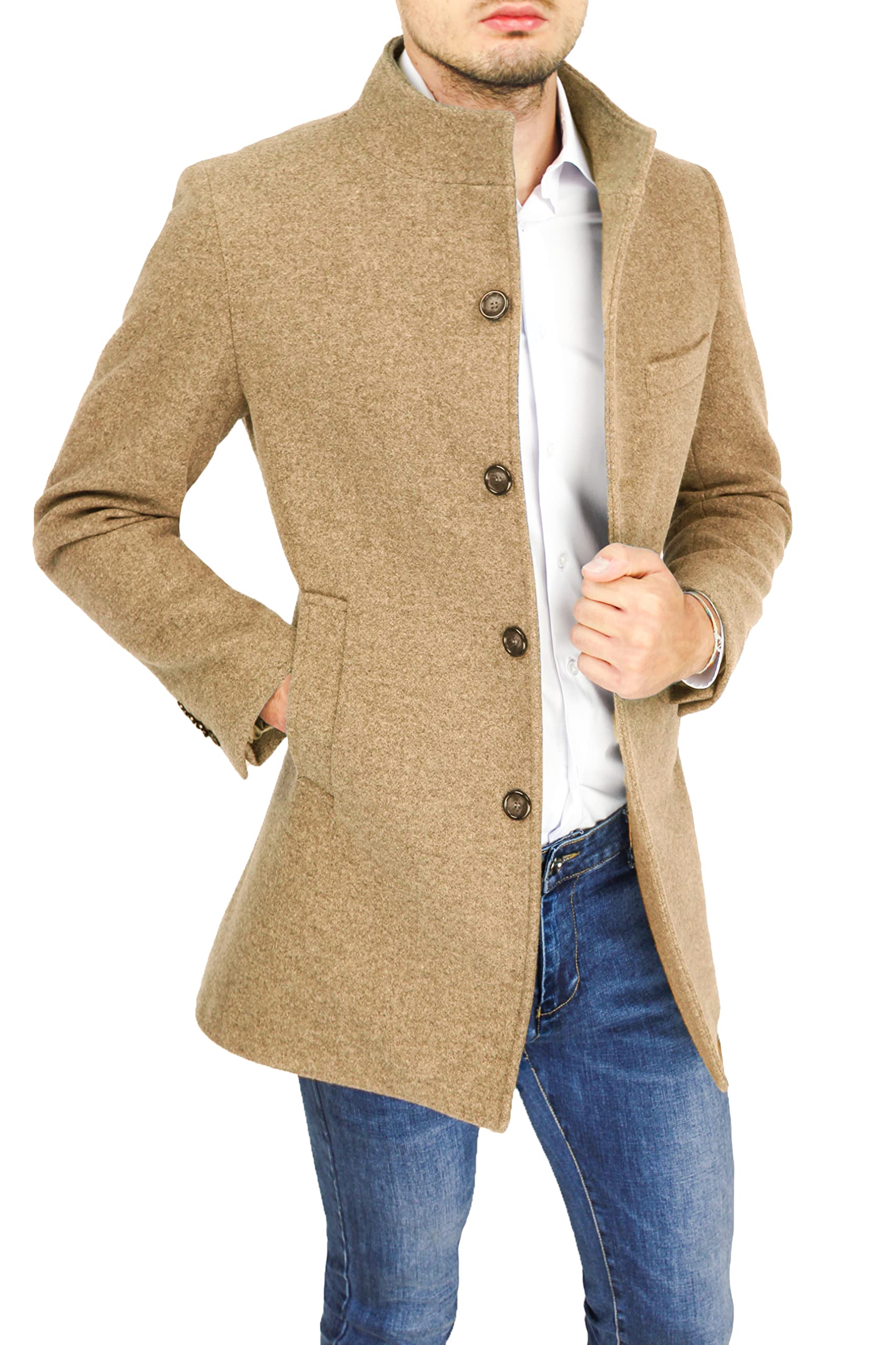 Class Men's Coat Elegant Korean Collar Winter Overcoat
