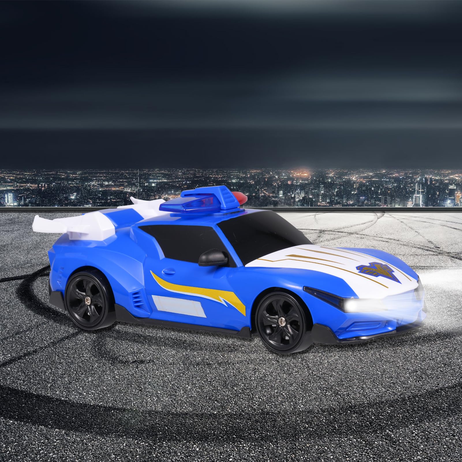 Dodoore 1/24 RC Drift Car Police Cars, 2.4GHz 4WD High Speed Racing Car with Cool Lights and Extra Tires - Image 3