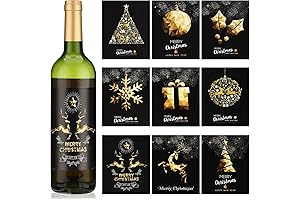 Zonon Christmas Wine Bottle Labels: Dress Up Your Holiday Festivities with Cheer