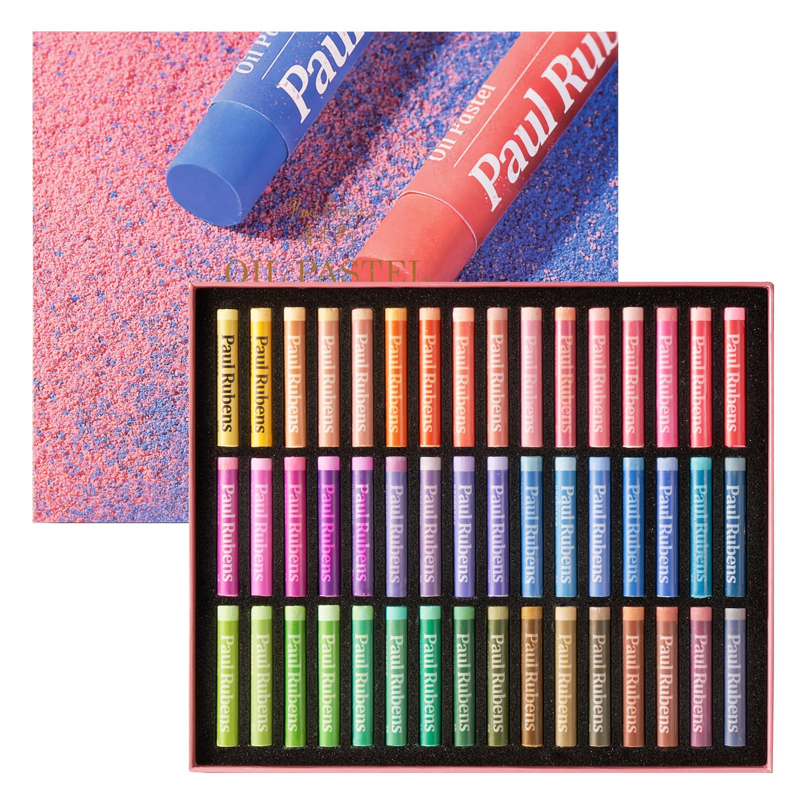 Paul Rubens オイルパステル、48色のマカロンカラーソフトパステル、アーティスト、学生向けのオイルパステルセット、スケッチ、装飾絵画、油絵のような写真作成に最適