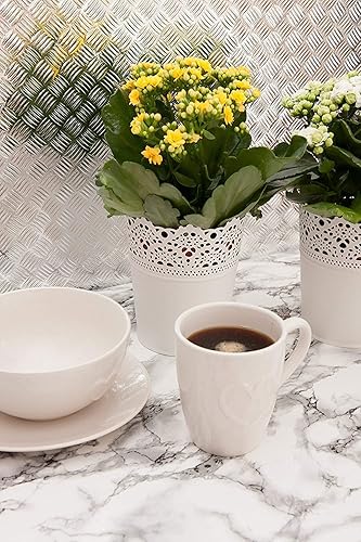 Miniatura 3 de d-c-fix 346-0047-3PK - Película autoadhesiva decorativa, color blanco mármol, rollo de 17 x 78 pulgadas, paquete de 3