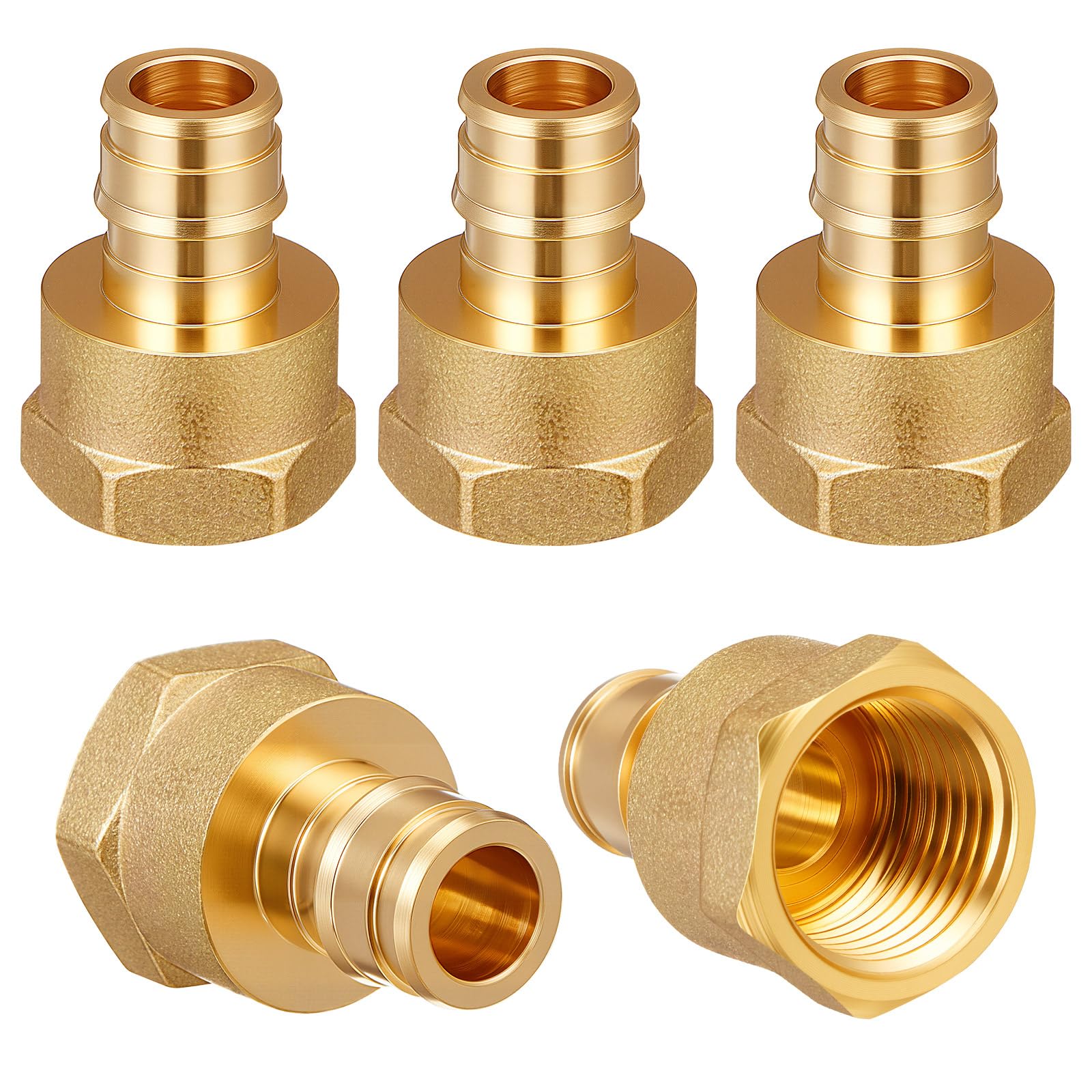 5 Pack 1/2" x 1/2" FNPT Female Adapter PEX A Expansion Fitting