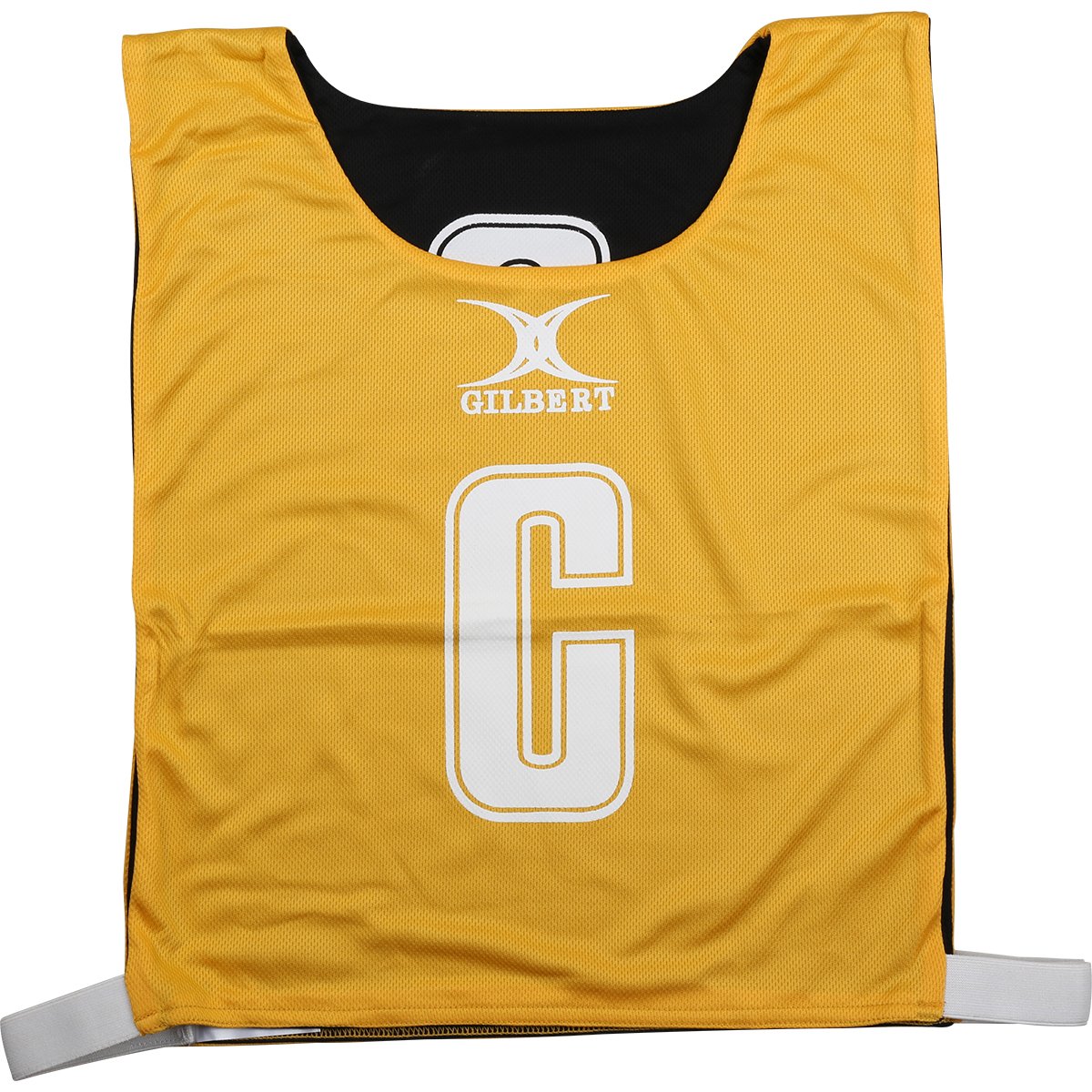 Gilbert Reversible Netball Bibs, Amber & Black, Large