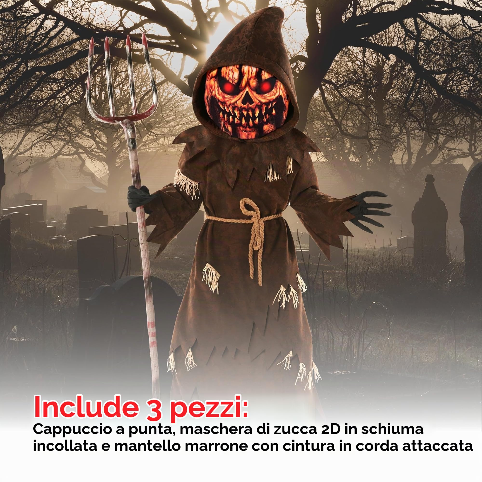 Morph Costume Spaventapasseri Bambino, Costume Halloween Bambino