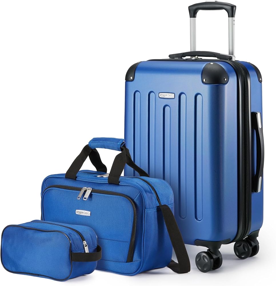 Amazon.com | Amazon Basics 3-Piece Luggage Set, Including One