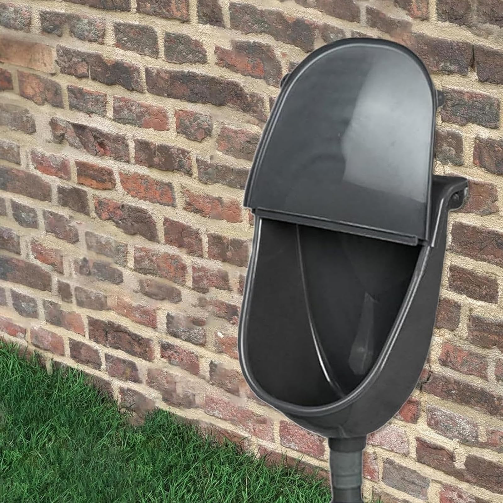 Wasserlose Urinal Mit Deckel Für Männer, Wandurinal Für Den Außenbereich Mit Ablaufschlauch, Tragbare Urinabscheider Für Jungens Und Männer, Camping, Wohn-mobil, Garten (Schwarz)