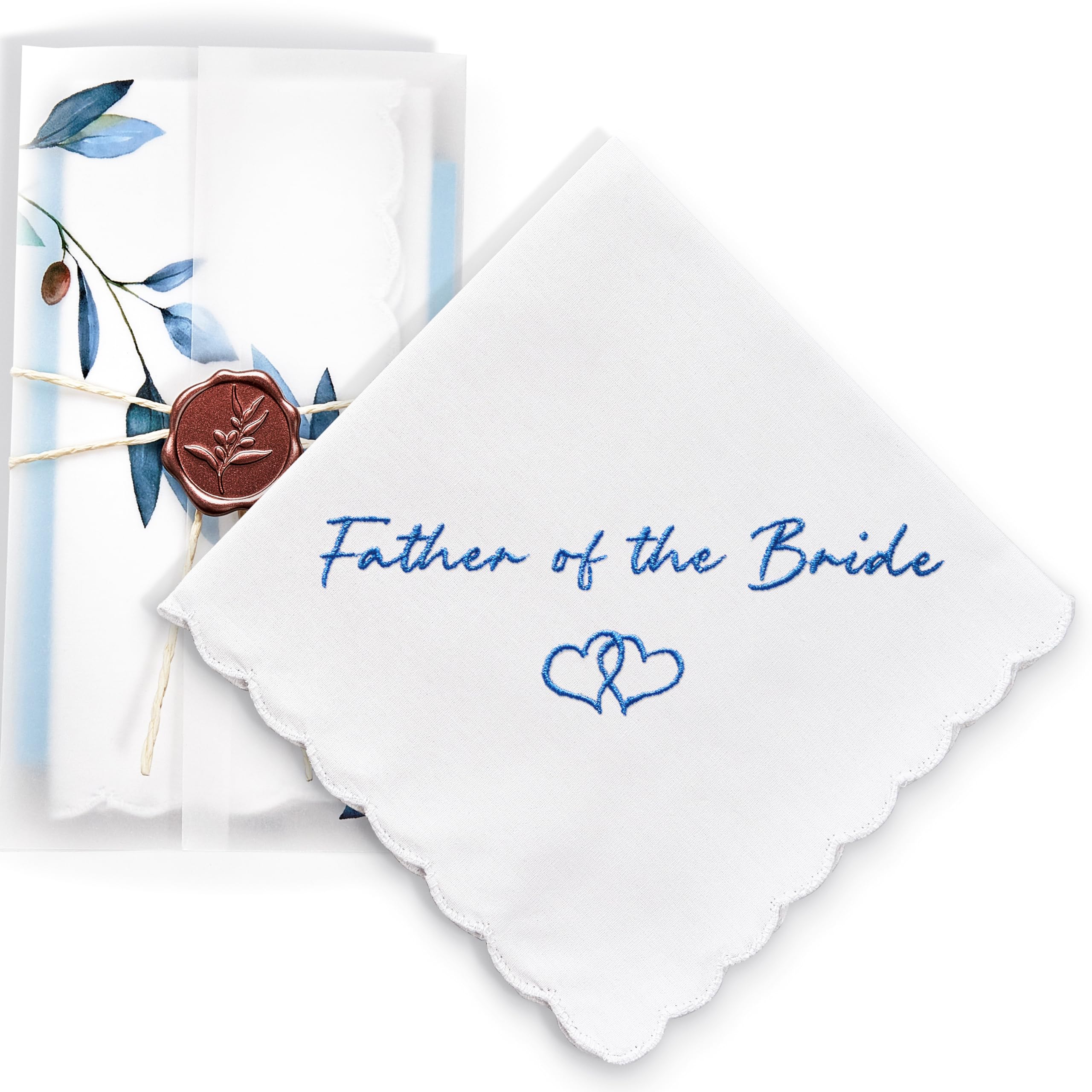Wedding Handkerchief, Something Blue for Bride, Mother of the Bride Gifts