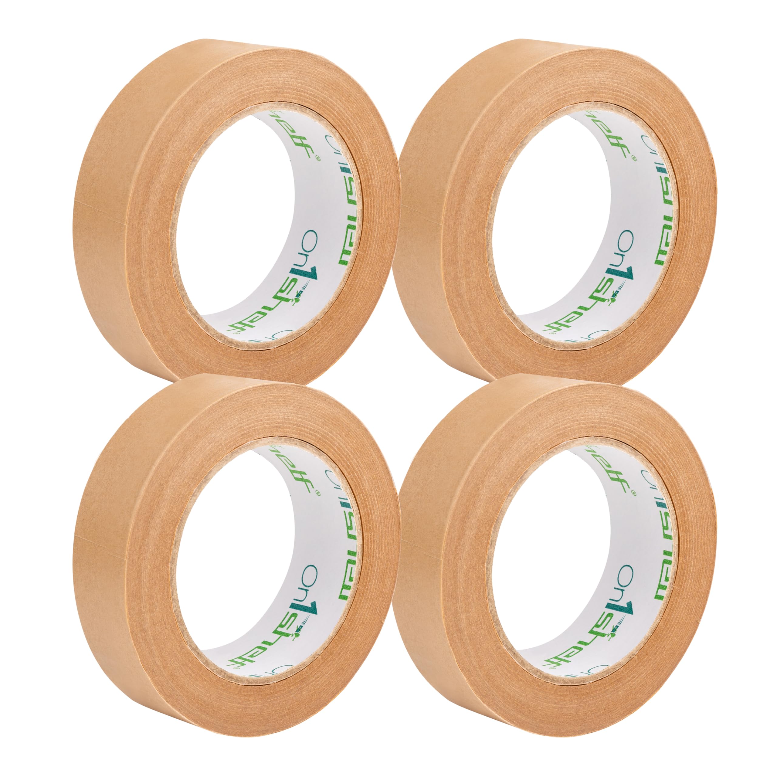 On1shelf® Eco-Friendly Biodegradable Kraft Carton Sealing Tape - 50m Long, Brown, 24mm