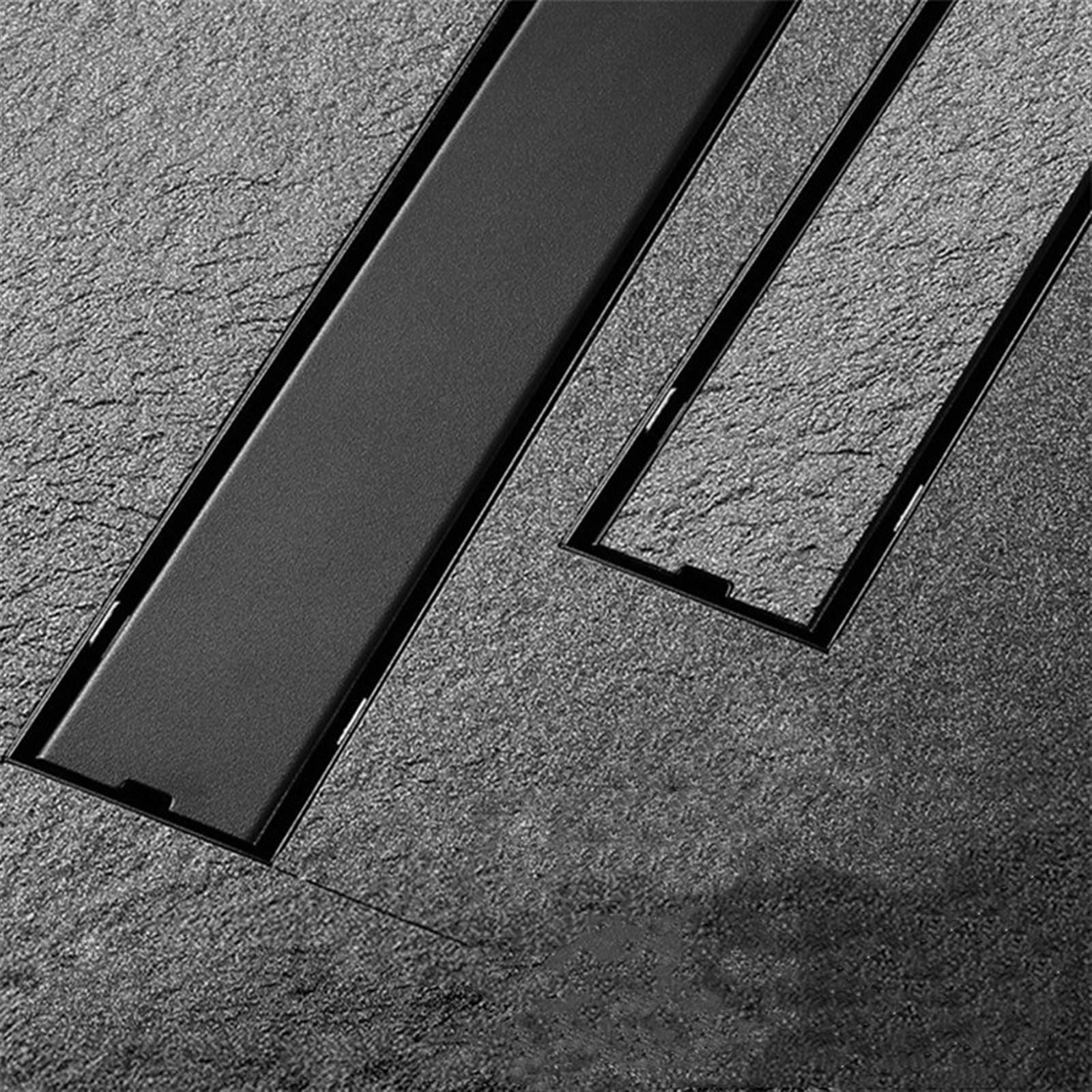 Kit Scarico Doccia Quadrato BAOTIYA 10cm Nero – Con Filtro Anticapelli, Cestello E Gancio, 2 In 1 Con Griglia In Acciaio Inox