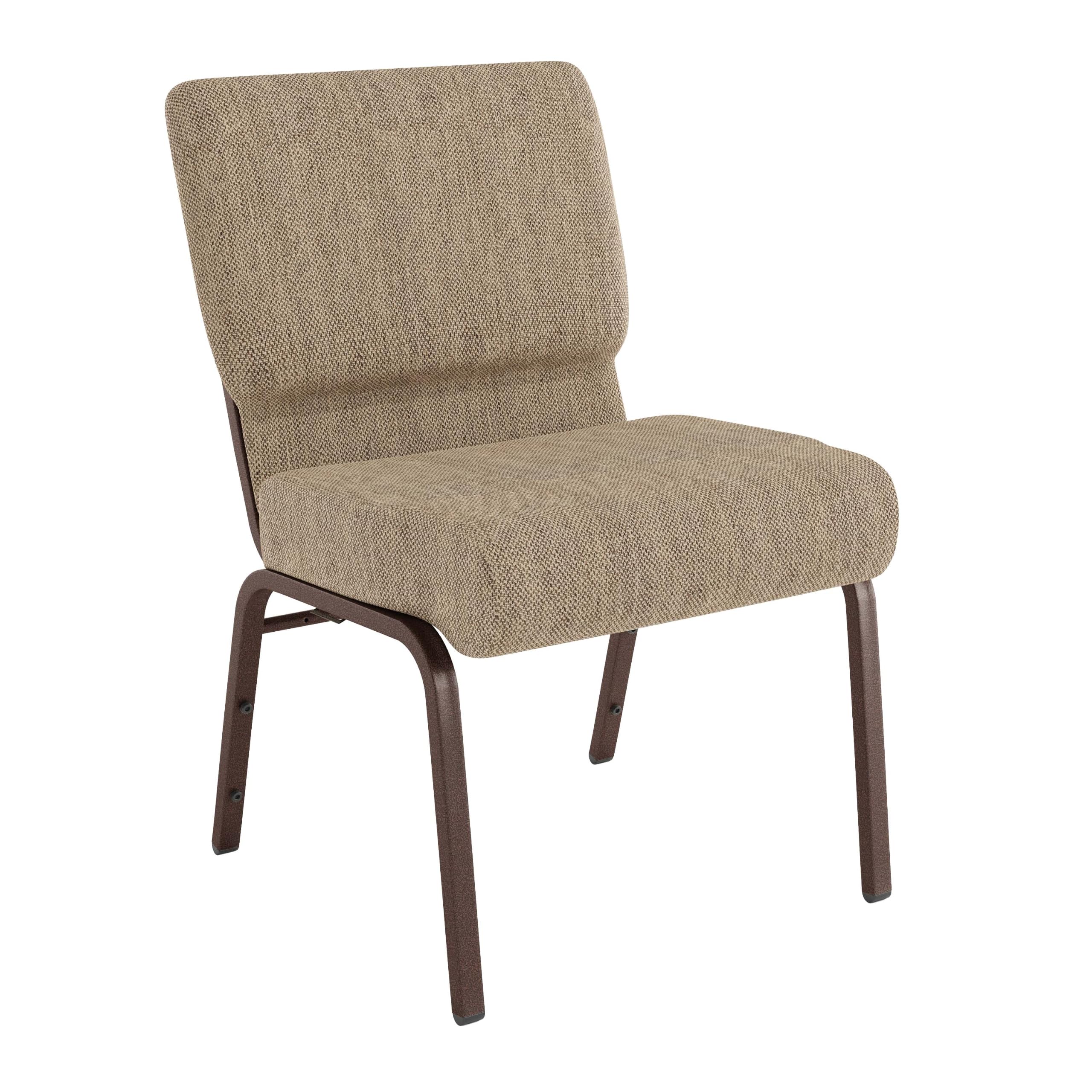 Flash Furniture Cinnamon Fabric/Gold Vein Frame / Set of 1 / Contemporary Stacking Chairs