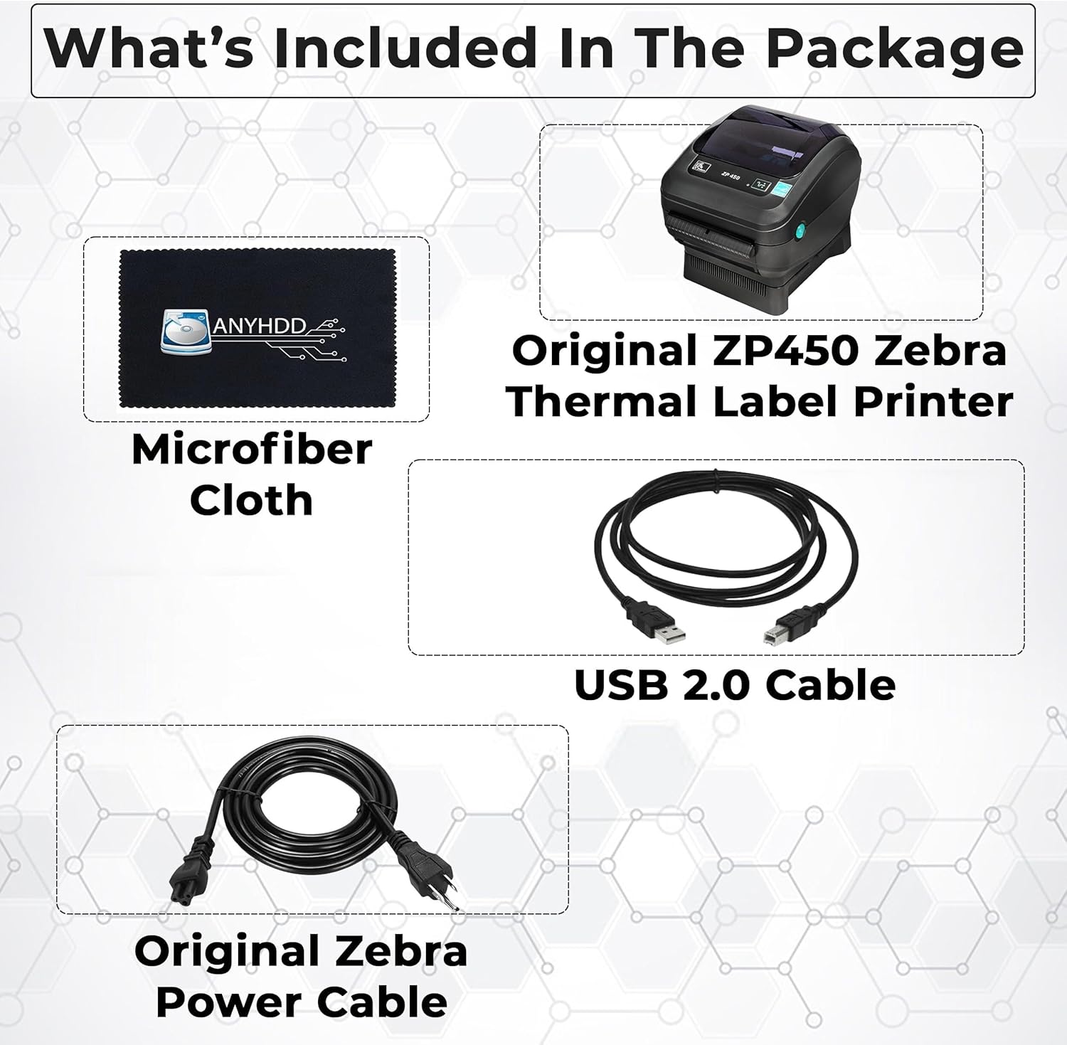 Zebra ZP450 Direct Thermal Barcode Label Printer for Shipping & E-Commerce, High-Speed 4x6 Label Printing, USB Connectivity, Easy Setup for FedEx UPS USPS, Compact Commercial Desktop Printer