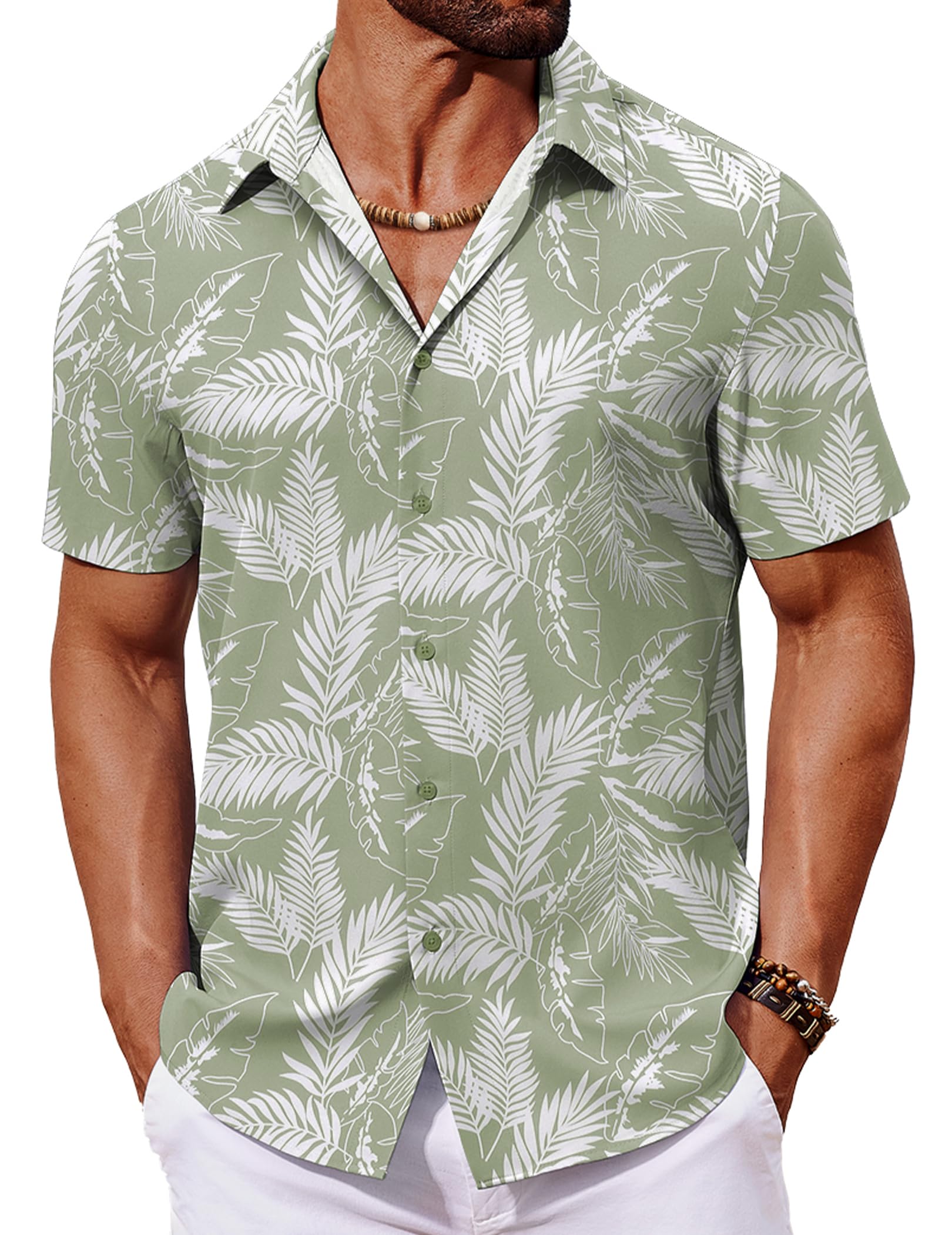 Mens Hawaiian Shirts Short Sleeve Summer Shirts Holiday Shirt for Men Button Down Aloha Shirt