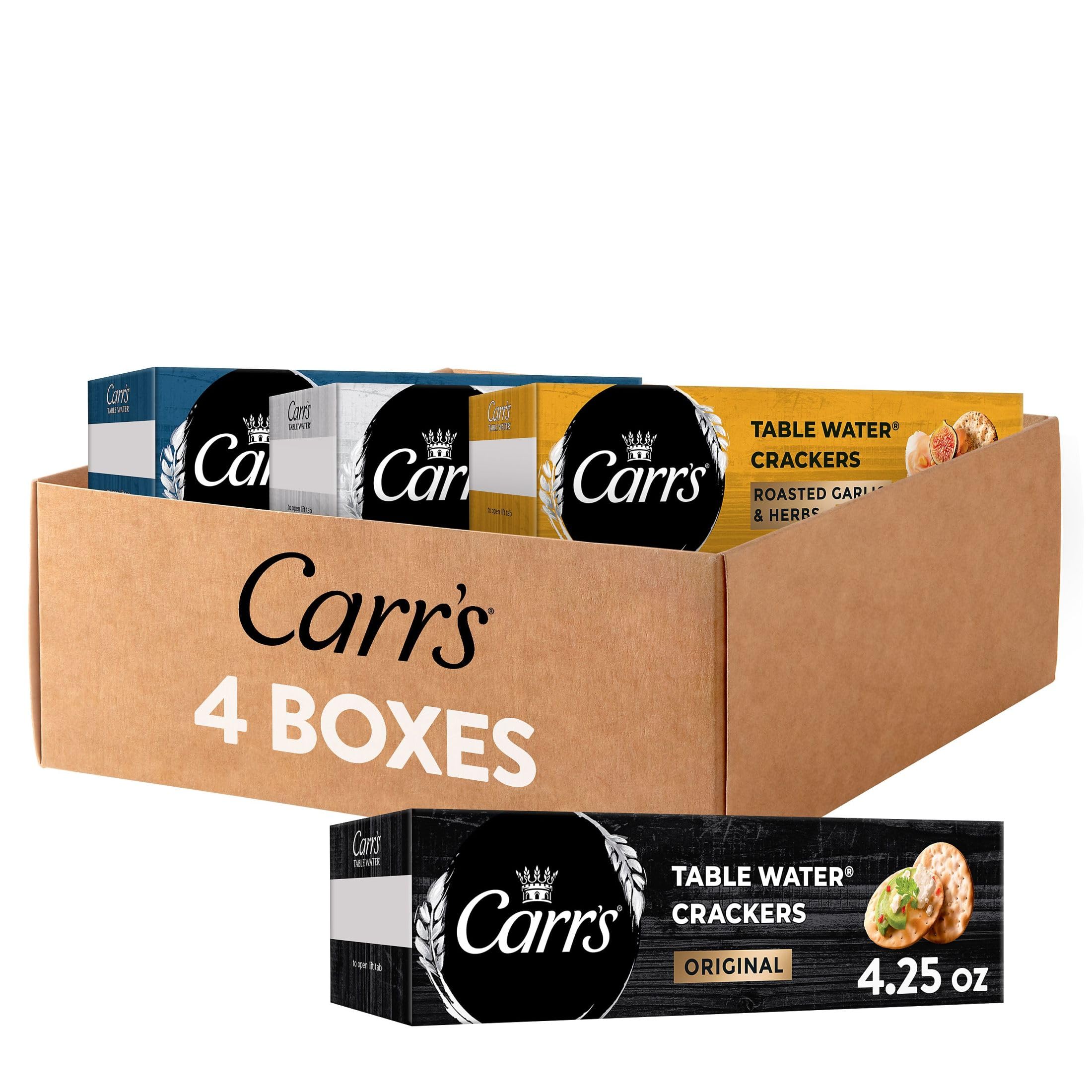Sponsored Ad - Carr's Table Water Crackers, Baked Snack Crackers, Party Snacks, 4 Flavor Variety Pack (4 Boxes)