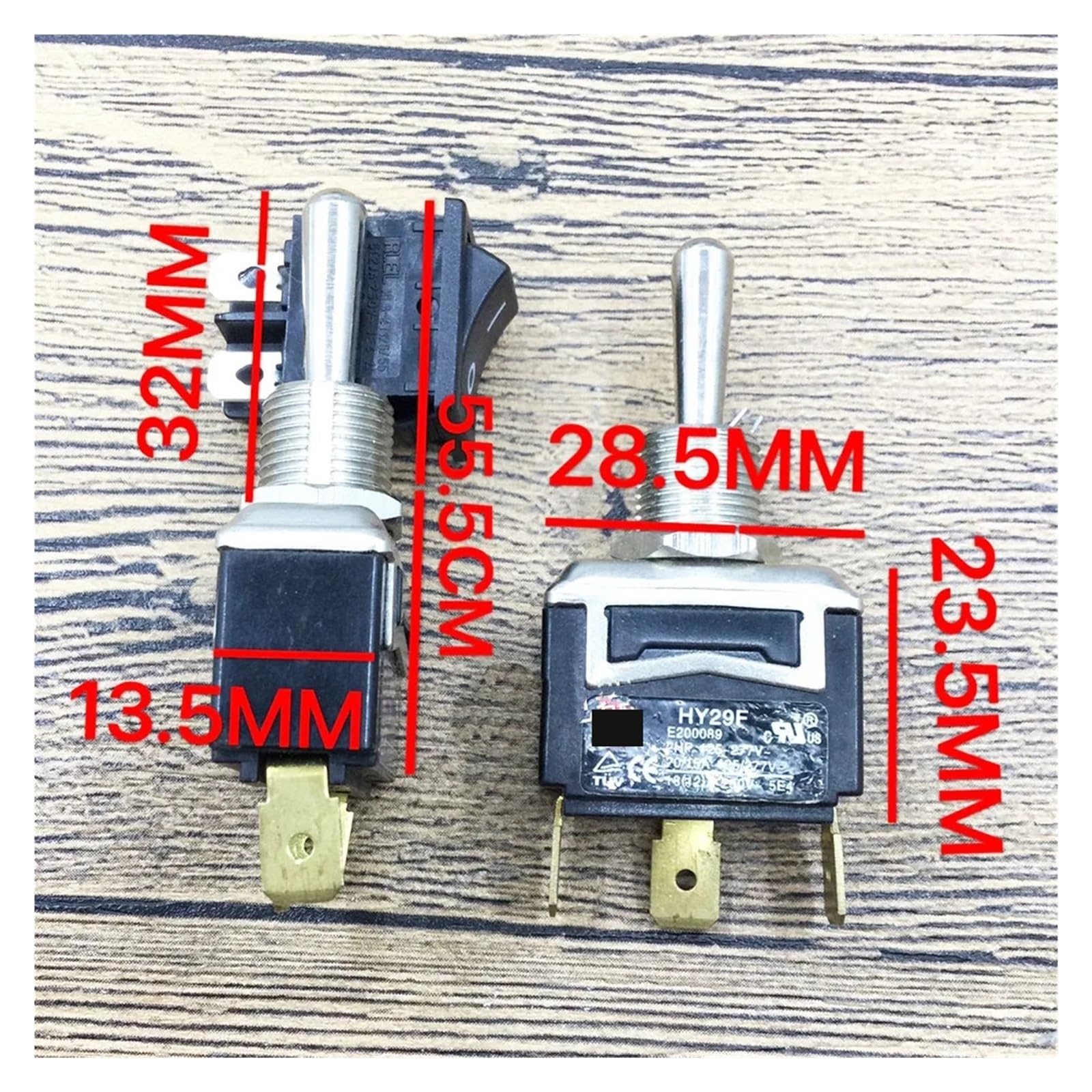 Interruptor de Palanca SPST HY29F de 18 A y 3 Pines, 3 Posiciones, for Amplificador de válvulas