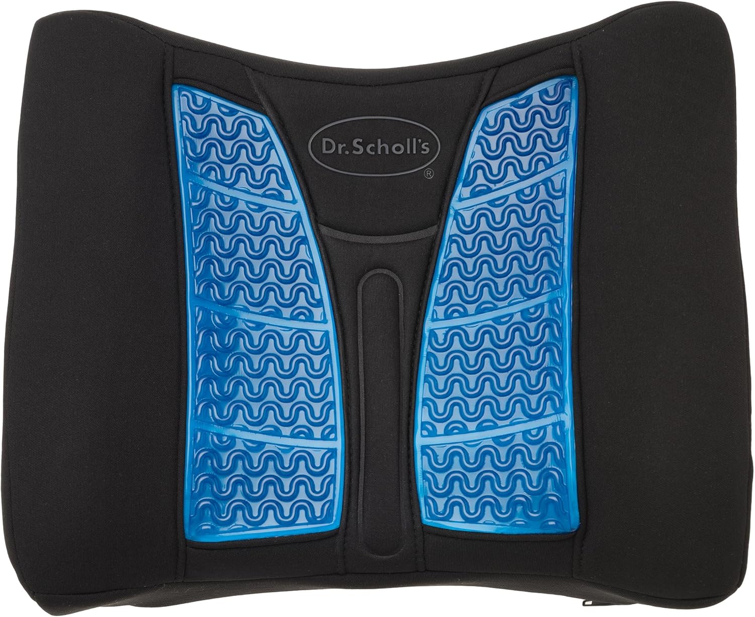 Dr. Scholl’s Massaging Gel Lumbar Seat Cushion for Car, Truck, SUV — Black