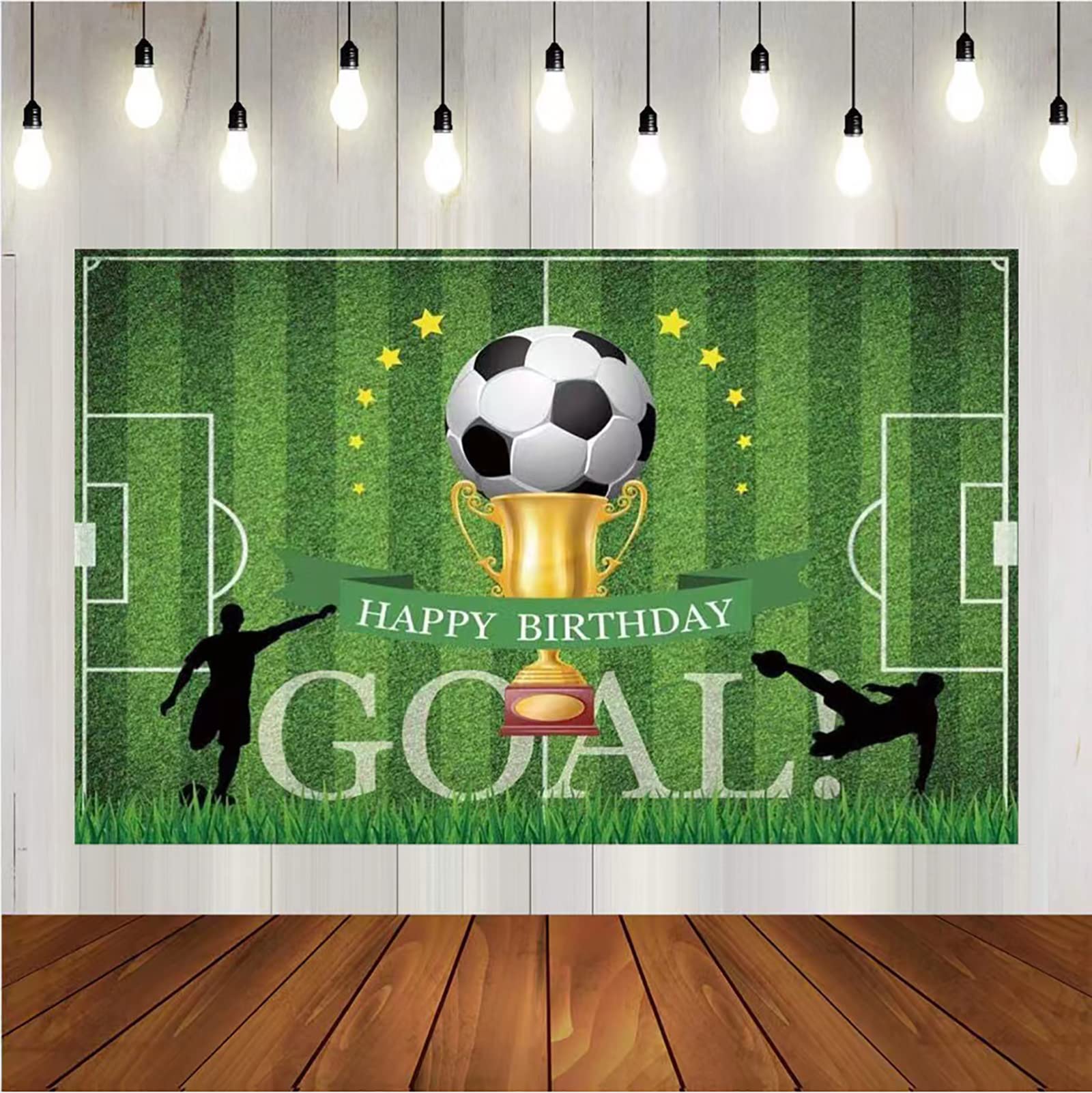 Sfondo A Tema Calcio 180x110cm - Decorazione Compleanno Con Campo Da Calcio - Foto 13