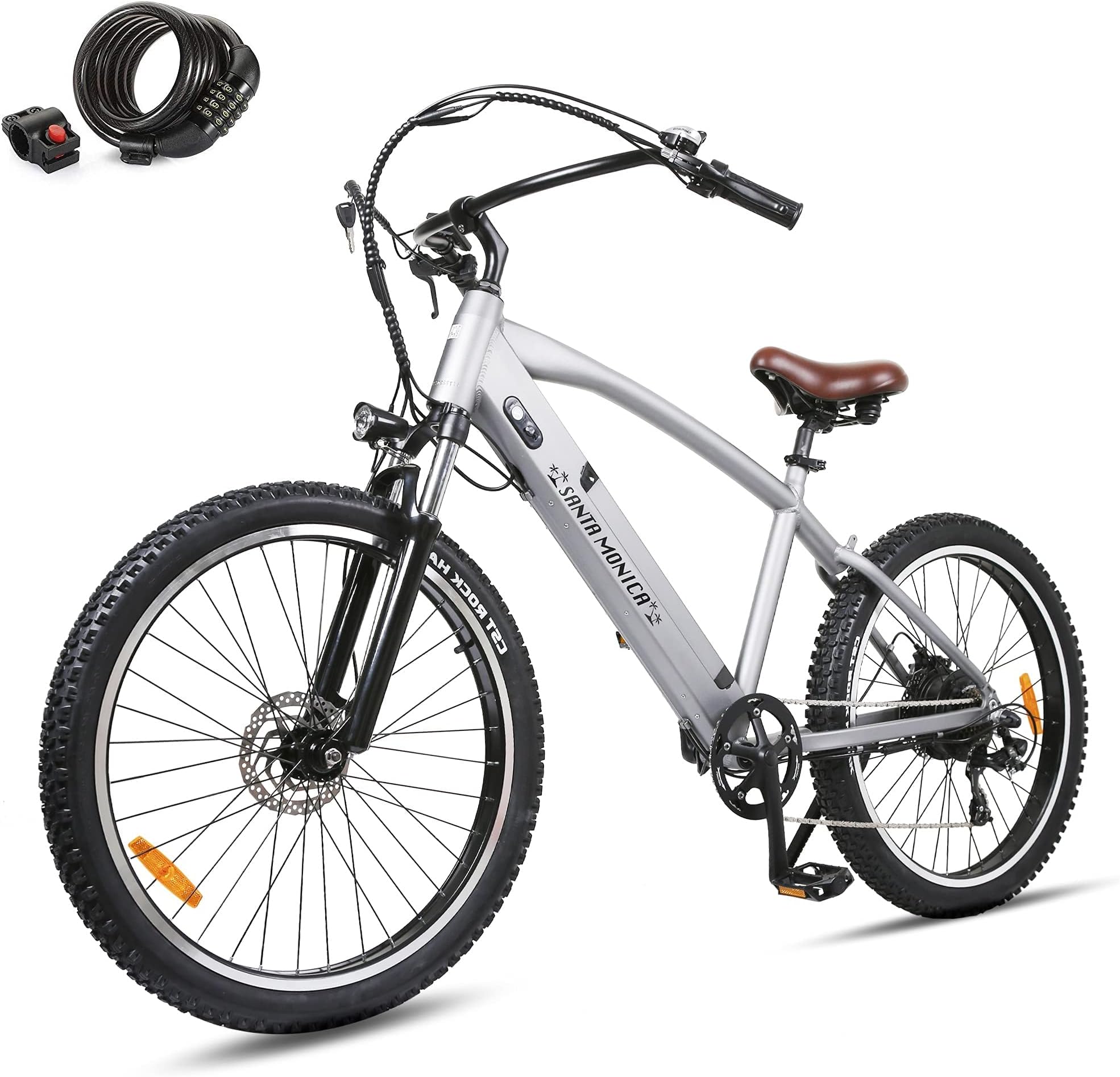 NAKTO Electric Bike 1000W Ebike 26'' Electric Bicycle, 35MPH Adults Electric Mountain Bike with Removable Battery