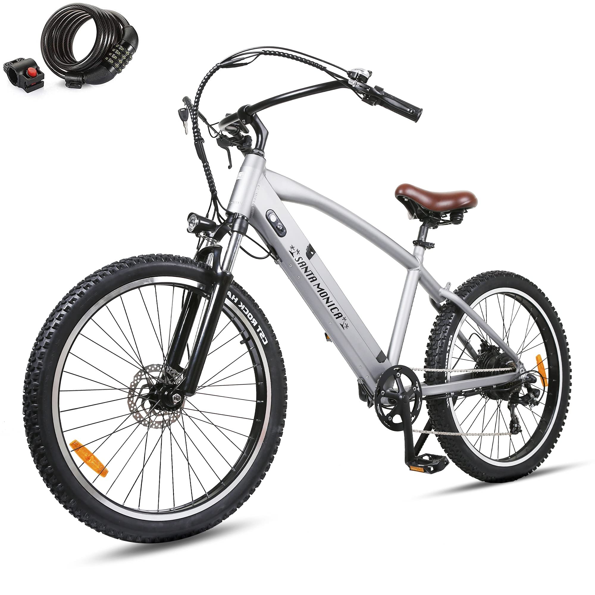 NAKTO Electric Bike 1000W Ebike 26'' Electric Bicycle, 35MPH Adults Electric Mountain Bike with Removable Battery