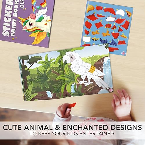 Miniatura 6 de Divertida pintura con calcomanías para niños, juego de 2  Entretenida actividad de calcomanías con temas vibrantes mantiene a los niños de 4 a 8